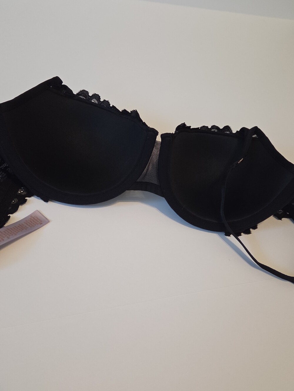 Savage X Fenty Savage Not Sorry Lightly Lined Lace Balconette Bra Black - Picture 9 of 9